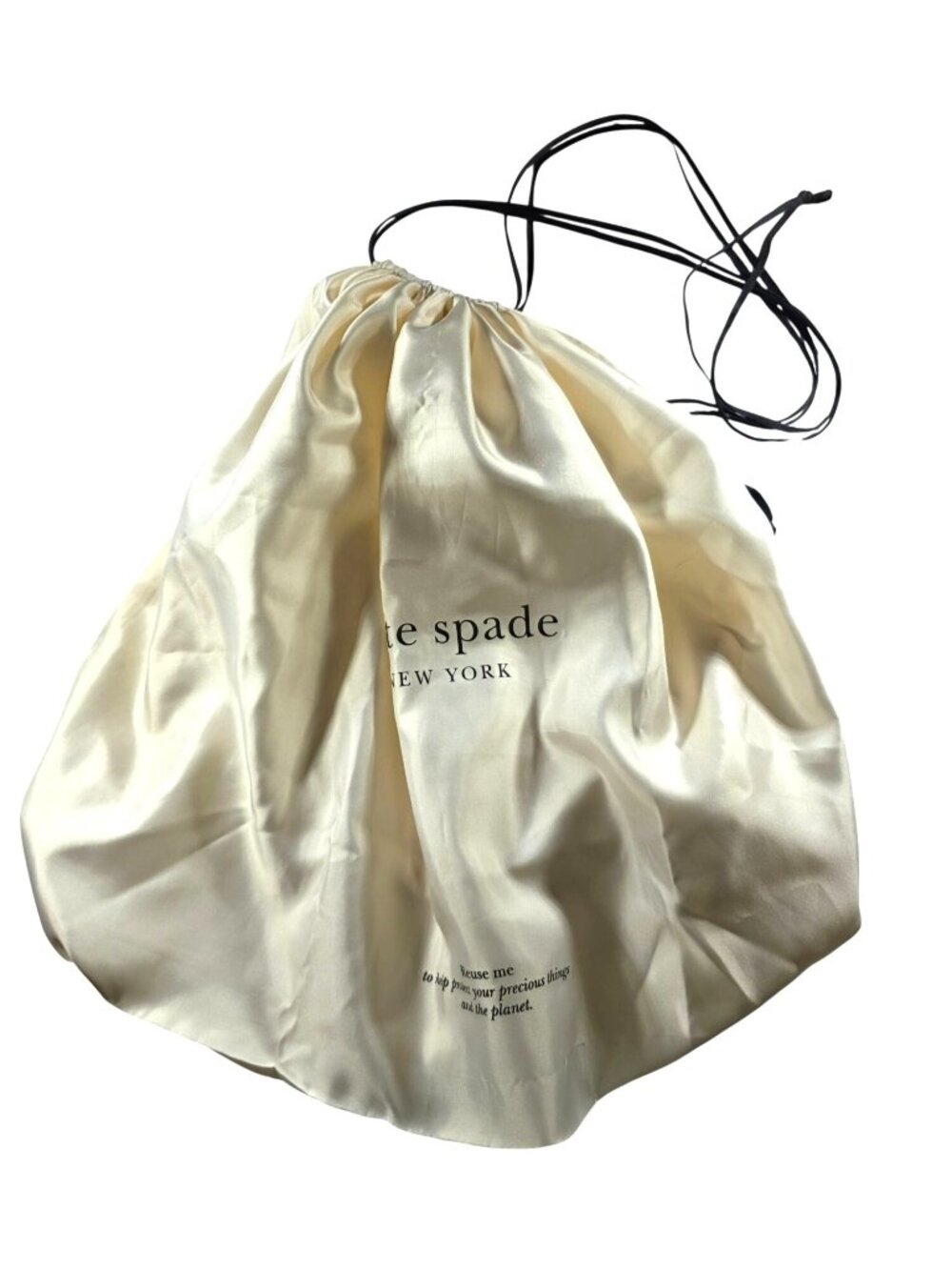 Kate Spade New York Ivory Dust Bag 27"x19" Drawstring Storage Pouch